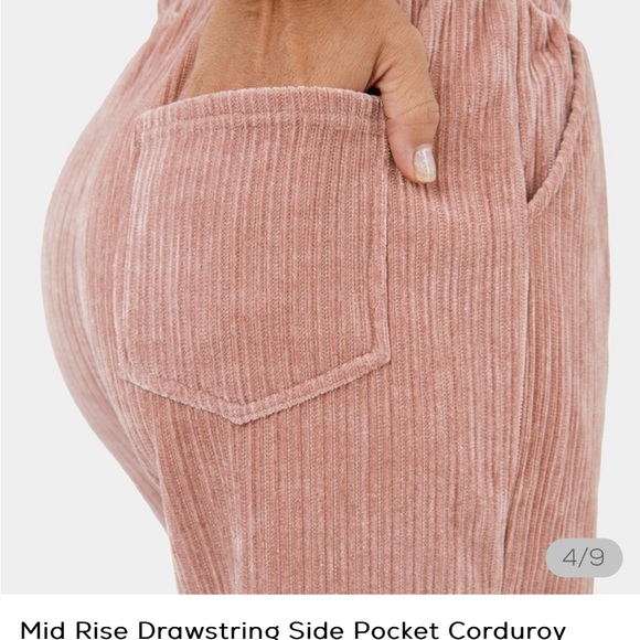 Halara pink corduroy joggers - Picture 2 of 8